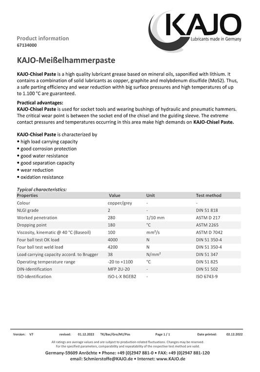 Kajo Rockbreaker Chisel Paste 500g (Box Qty 20)