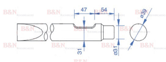 D&A 6/7V Chisel