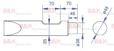 Hammer SB150 Chisel-Type 1 (Note: 1 tool retainer)