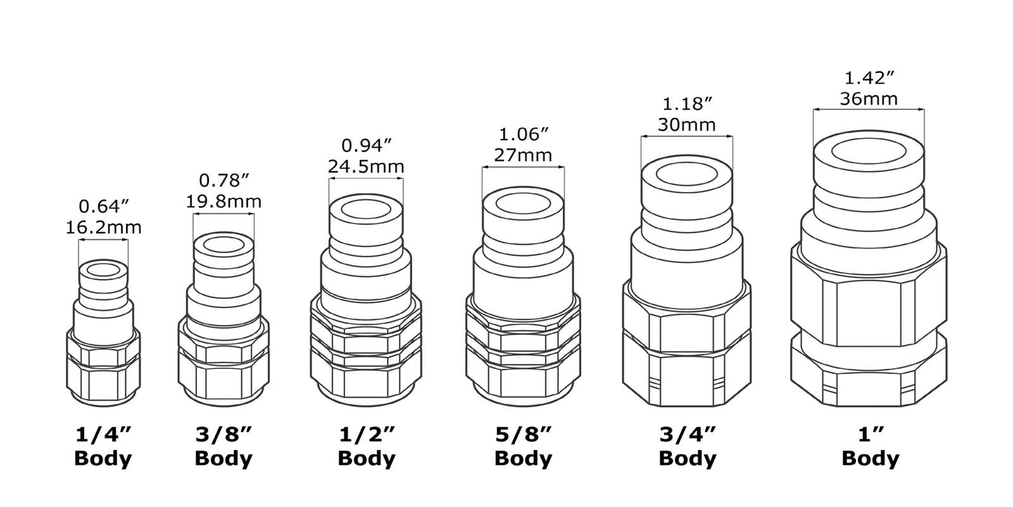 1 1/4" Male Flat Face Quick Release