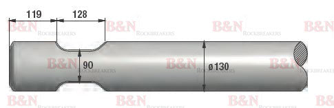JCB HM1750 Chisel - Length 1100mm